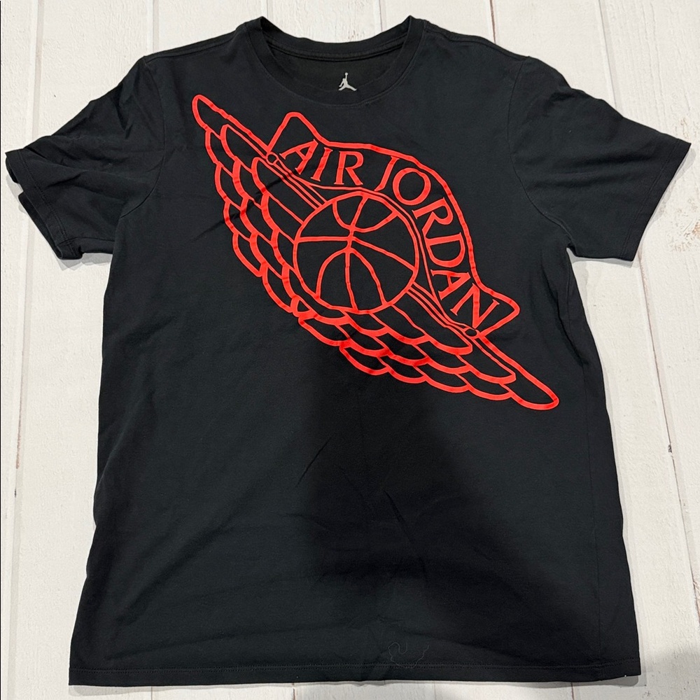 Jordan Men's Black & Red T-Shirt Dri Fit mesh